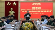 Meeting reviews draft directive on modern national defense building movement